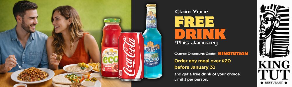 january special free drink with egyptian meal